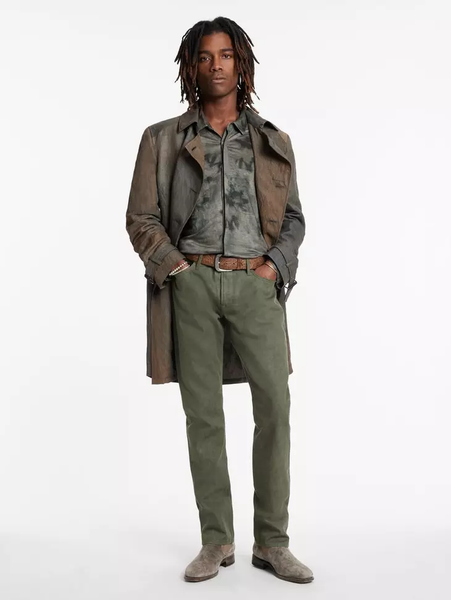 John Varvatos CAMELLIA Regular Fit LS Collar Shirt Tie Dye - Flagstone Grey