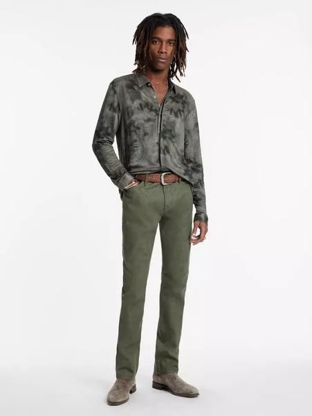 John Varvatos CAMELLIA Regular Fit LS Collar Shirt Tie Dye - Flagstone Grey