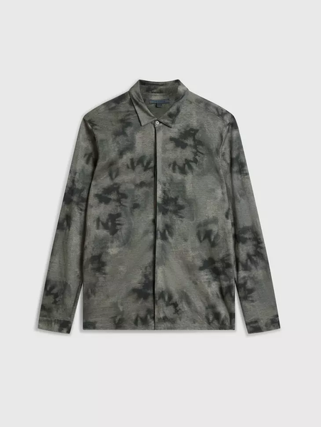 John Varvatos CAMELLIA Regular Fit LS Collar Shirt Tie Dye - Flagstone Grey