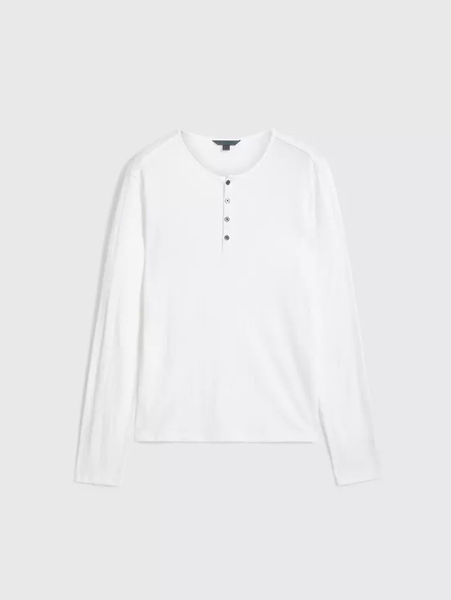 John Varvatos WALDEN LS Henley - White