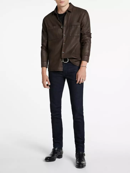 John Varvatos Cole Regular Fit L/S Shirt - Dark Brown