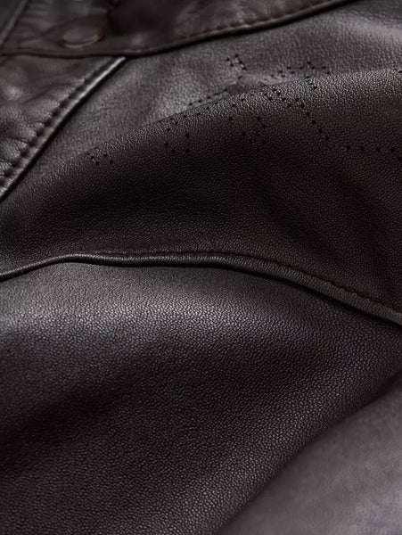 John Varvatos SAMUEL Leather Shirt Jacket - Black