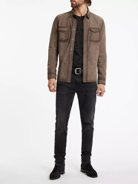 John Varvatos Jose Crewneck Tee - Wood Brown