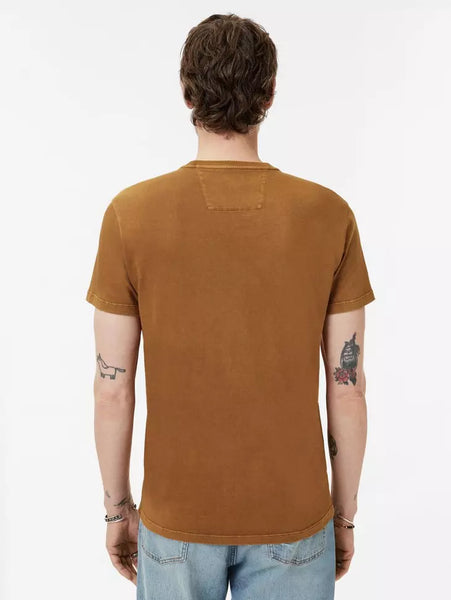 John Varvatos CENTER MOTIF Tee - Flax Heather
