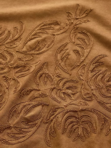 John Varvatos CENTER MOTIF Tee - Flax Heather