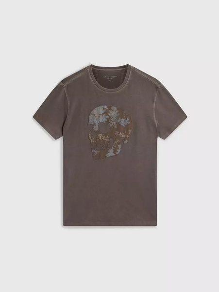 John Varvatos Applique Skull Tee - Kalamata Olive
