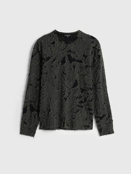 John Varvatos Cyrus Crewneck - Deep Olive