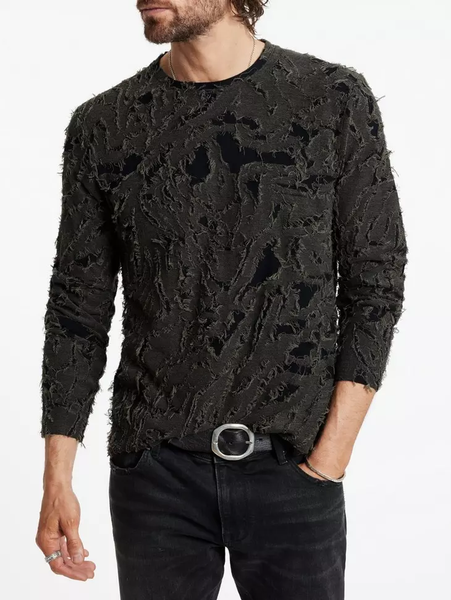 John Varvatos Cyrus Crewneck - Deep Olive