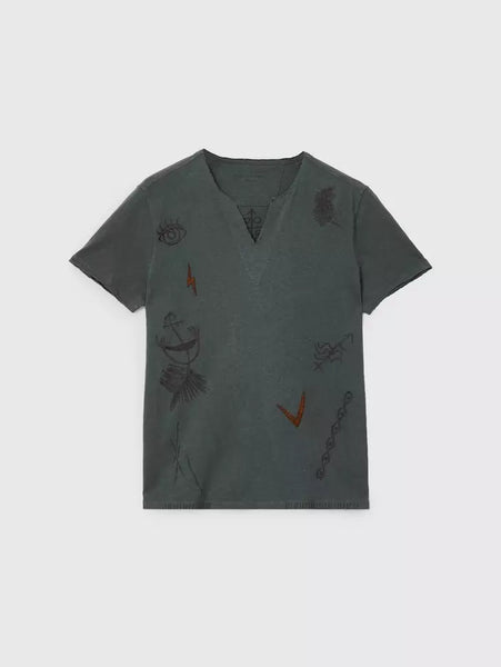 John Varvatos ARTSAN EMBROIDERY - Dried Sage