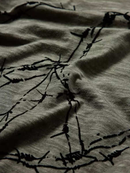 John Varvatos Barbwire PeaceTee - Dark Moss
