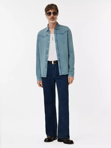 John Varvatos MINER Western Shirt - Denim Heather