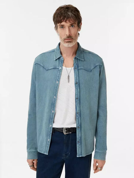 John Varvatos MINER Western Shirt - Denim Heather