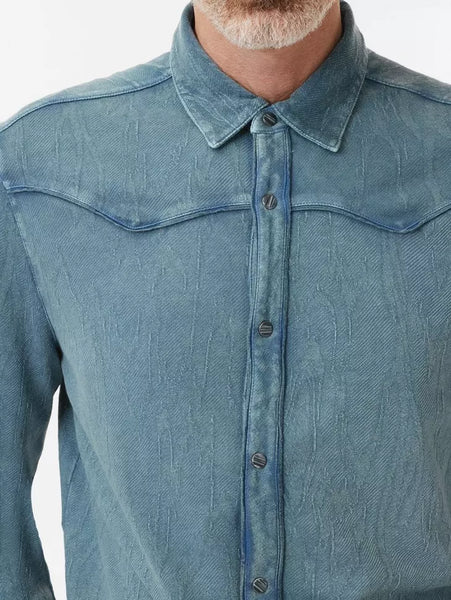 John Varvatos MINER Western Shirt - Denim Heather