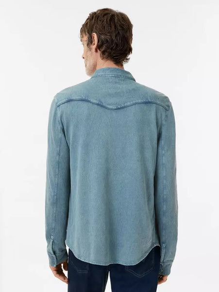 John Varvatos MINER Western Shirt - Denim Heather