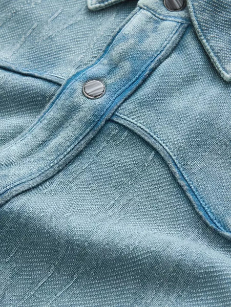 John Varvatos MINER Western Shirt - Denim Heather