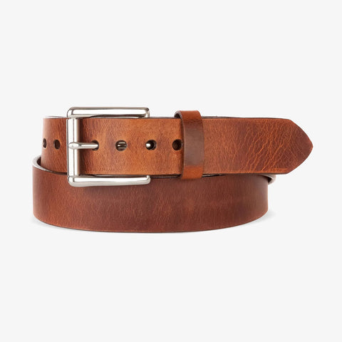 Brave Men’s Classic belt in Brandy with silver buckle