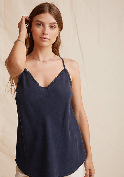 Bella Dahl Frayed Cami in endless sea