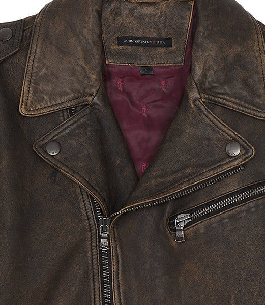 John Varvatos Leather Moto Jacket
