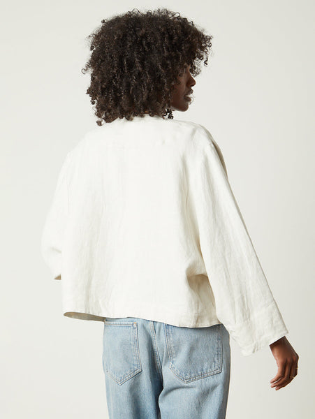 Velvet Brielle Heavy Linen Jacket in Bisque