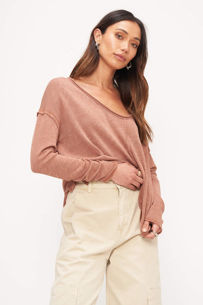 Project Social T Get Up & Go Long Sleeve in Fired Clay