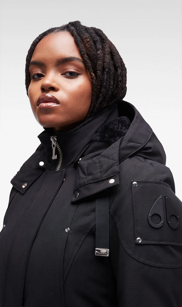 Moose Knuckles Women's Longue Rive parka - Black w Black