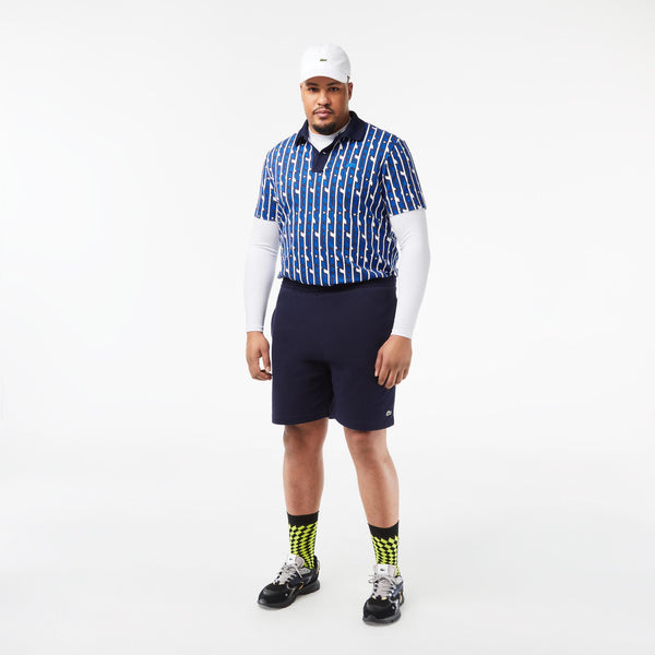 Lacoste Classic Fit Active Movement Print Polo - Blue