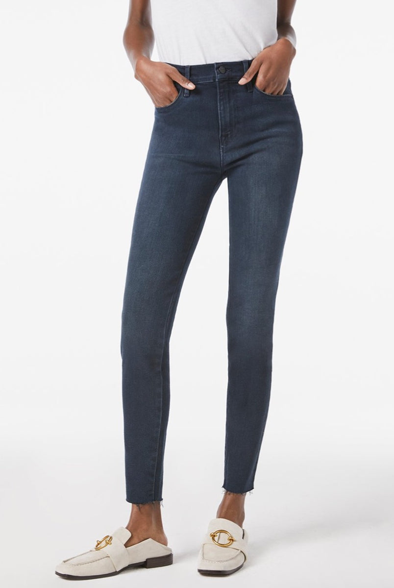 FRAME Le High Straight Raw Edge in Seaway manhattan casuals