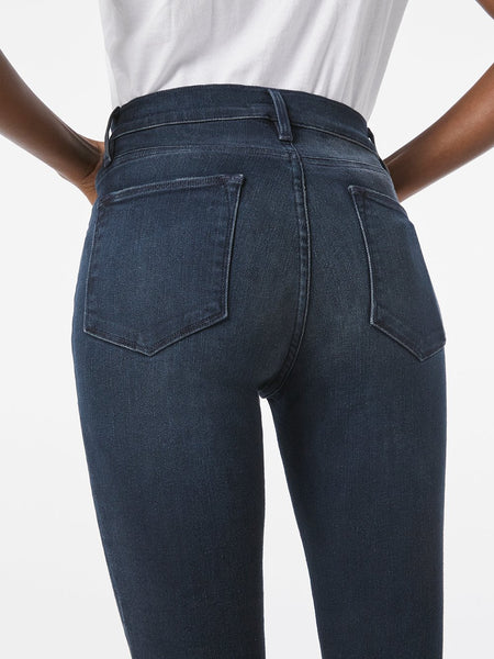 FRAME Le High Straight Raw Edge in Seaway