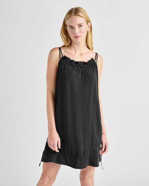 Splendid Myah Viscose Lyocell Halter Dress in Black