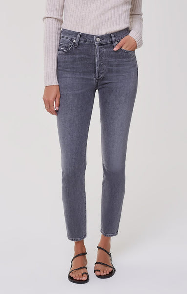 Citizens of Humanity Olivia High Slim Ankle Jean in Silvermist