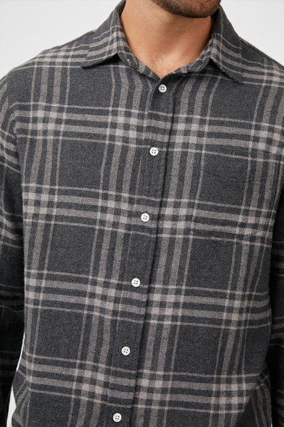 Rails Men's Lennox Shirt - Charcoal Wraith Melange