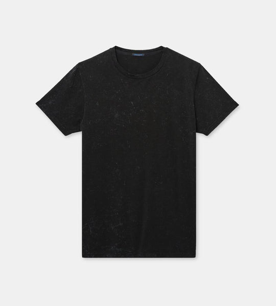 Patrick Assaraf Pima Cotton Crew Vintage Wash - Black