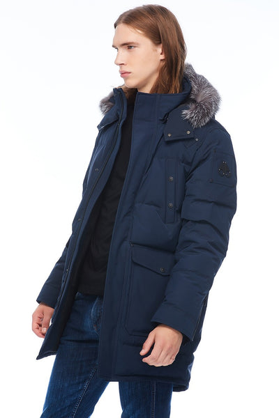 Moose Knuckles Men's Big Ridge Parka True Navy w/Frost Fox