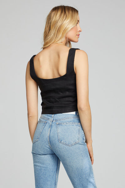 Saltwater Luxe Soleil Solid Tank Top in Black