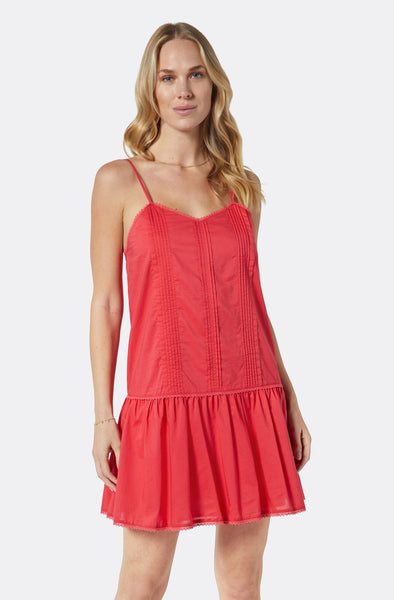 Joie Trinity cotton tank dress in teaberry