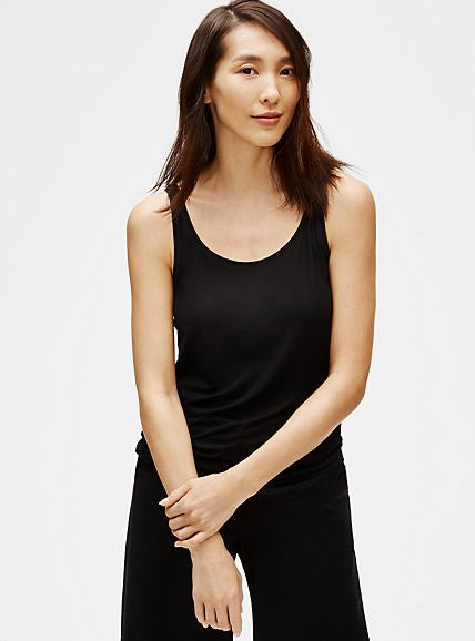 Eileen Fisher System Lightweight Jersey Viscose Tank - Black or White