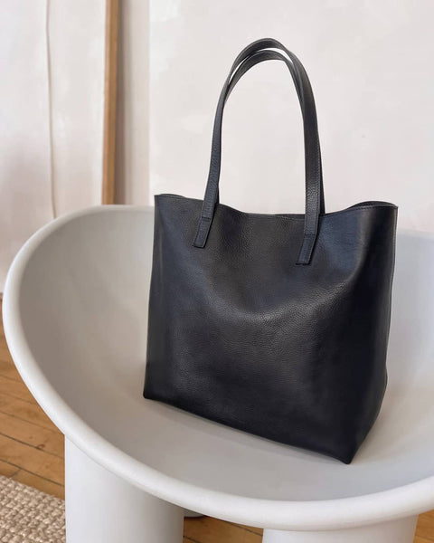 Brave Kynlee Leather Tote in  Black Vachetta