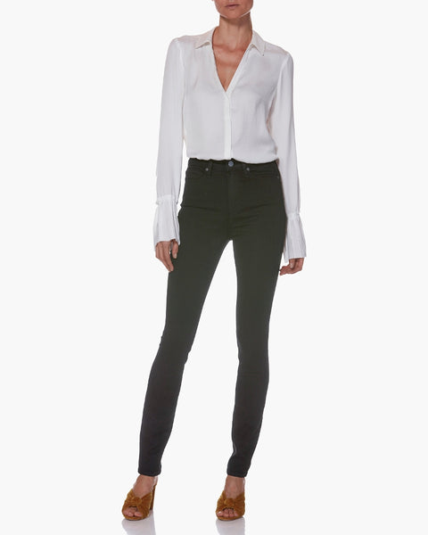 Paige Margot Ultra Hi Skinny in Black Shadow