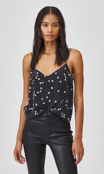 EQUIPMENT Layla silk star-print cami  in black