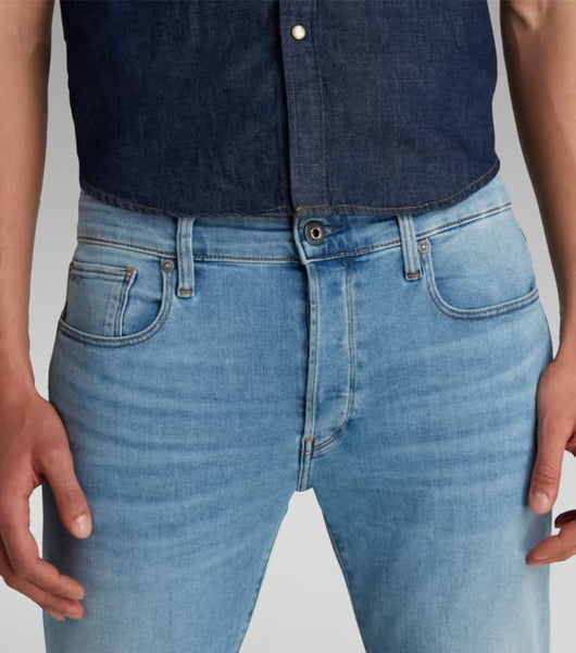 G-STAR Men's 3301 Slim Light indigo aged