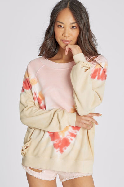 Wildfox Sommers Sweatshirt in Grapefruit Wash