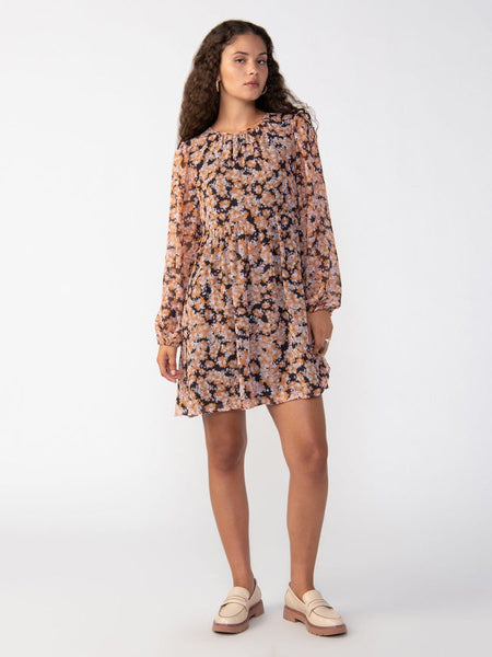 Sanctuary Shirred Neck Baby Doll Dress in harvest