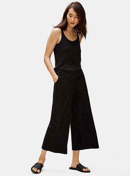 Eileen Fisher System Lightweight Jersey Viscose Tank - Black or White