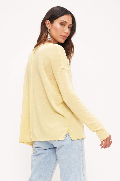 Project Social T Get Up & Go Long Sleeve in Suede Chartreus