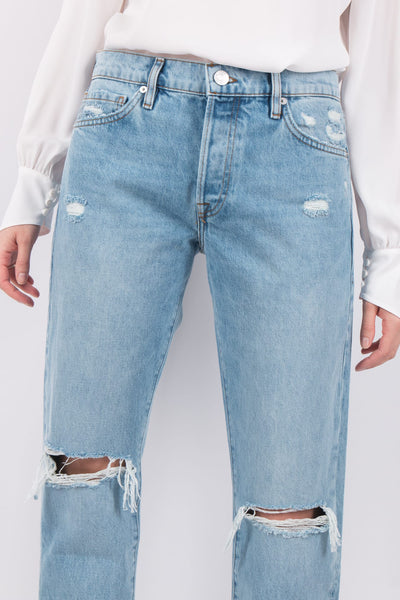 FRAME Le Slouch jean in Rossum 2 Year Rips