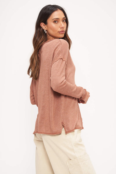 Project Social T Get Up & Go Long Sleeve in Fired Clay