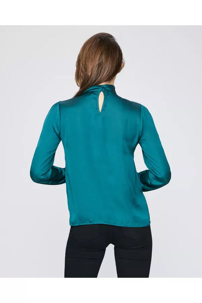 Paige Ceres Notch L/S with Neck Twist in Midnight Cyan