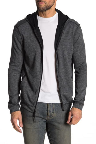 John Varvatos L/S Zip Double Knit Hoodie