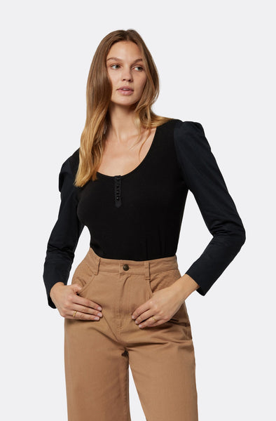Joie Nadine Long Sleeve T-Shirt in Caviar