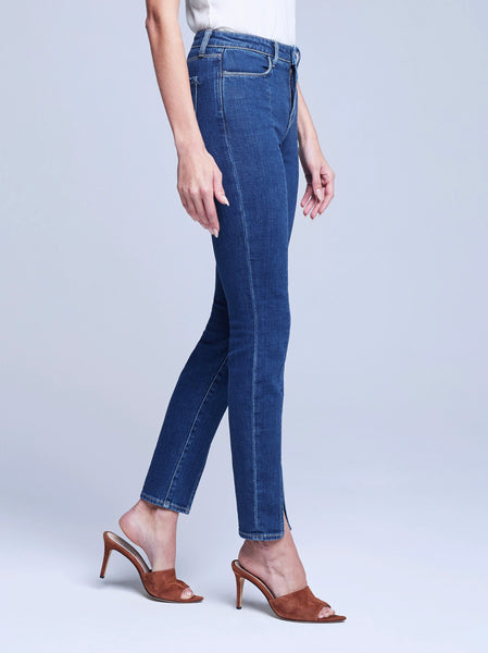 L'AGENCE Jyothi Hi Rise Split Ankle jean in Durango